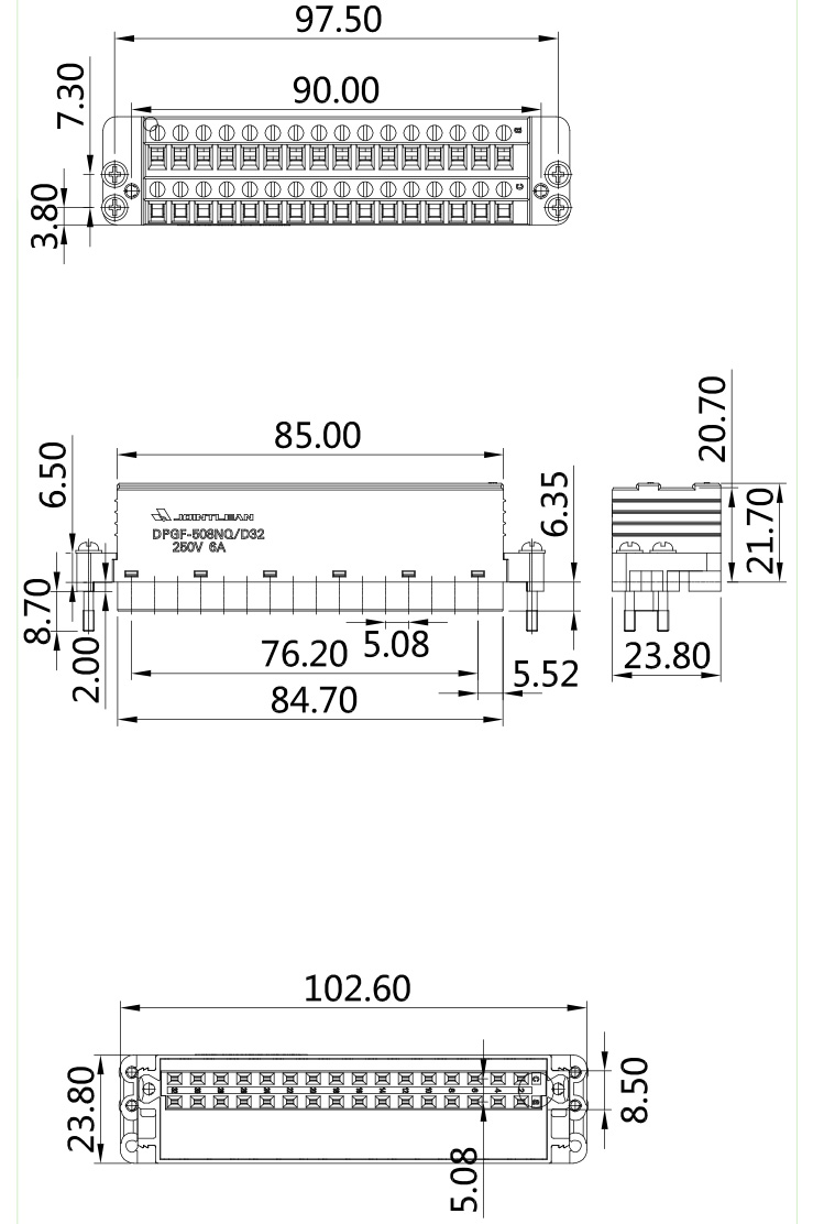 螺釘插拔式接插件DPGF-508NQ/1-D32(圖1)